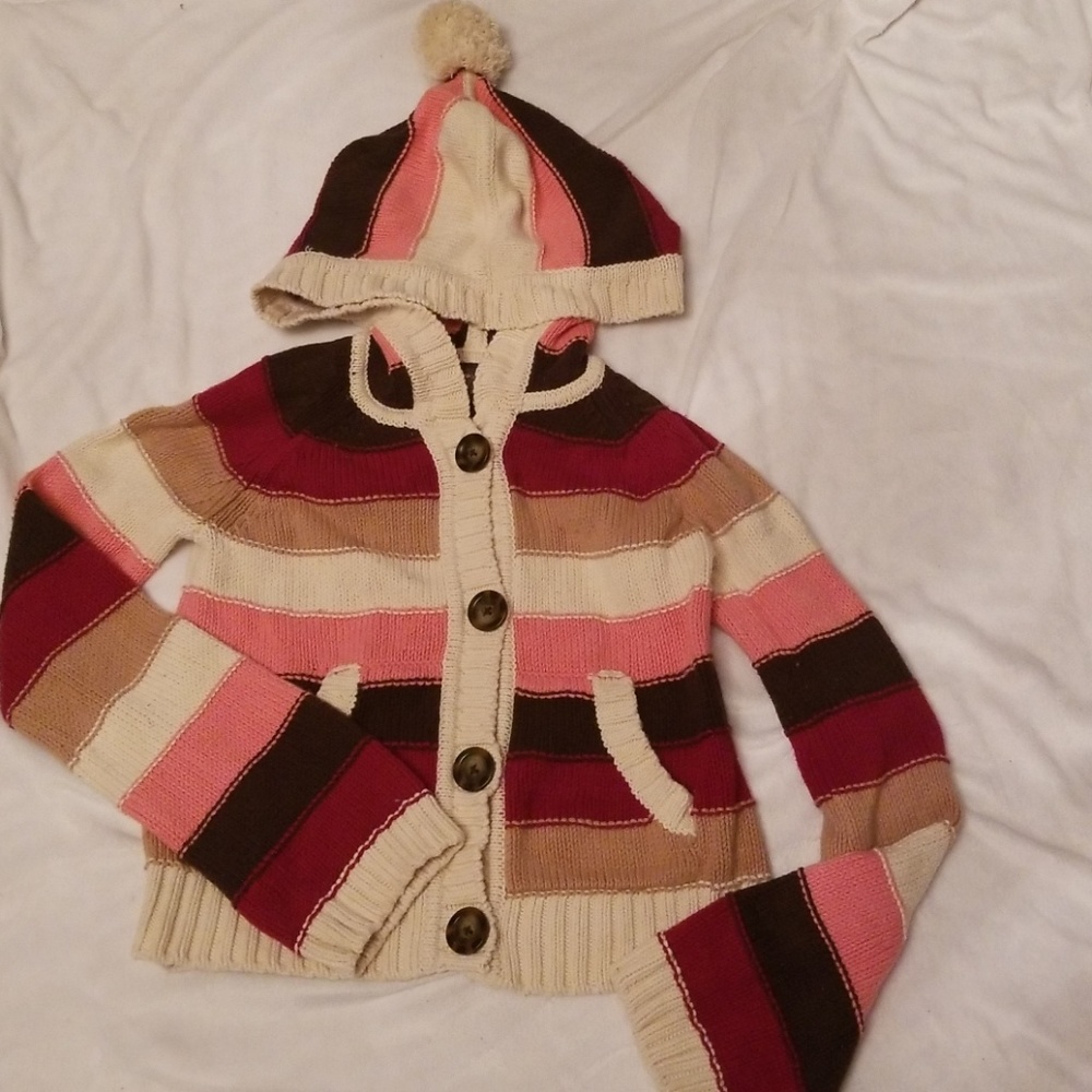 Girls gap 14 16 pompom hoodie sweater